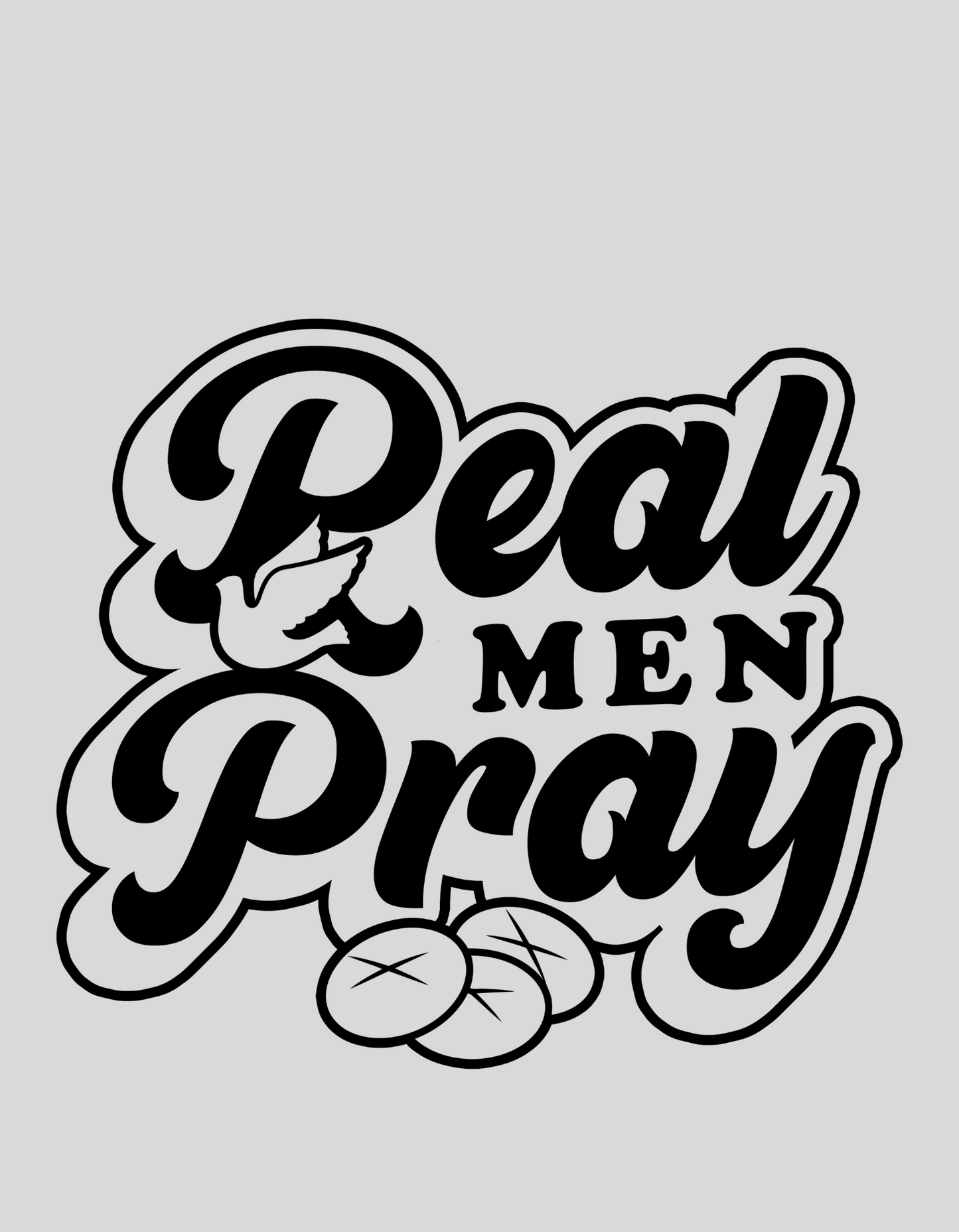 L Real Men Pray Gray