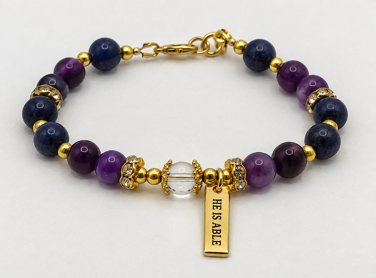 He Is Able – Natural Gemstone Faith Bracelet