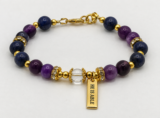 He Is Able – Natural Gemstone Faith Bracelet