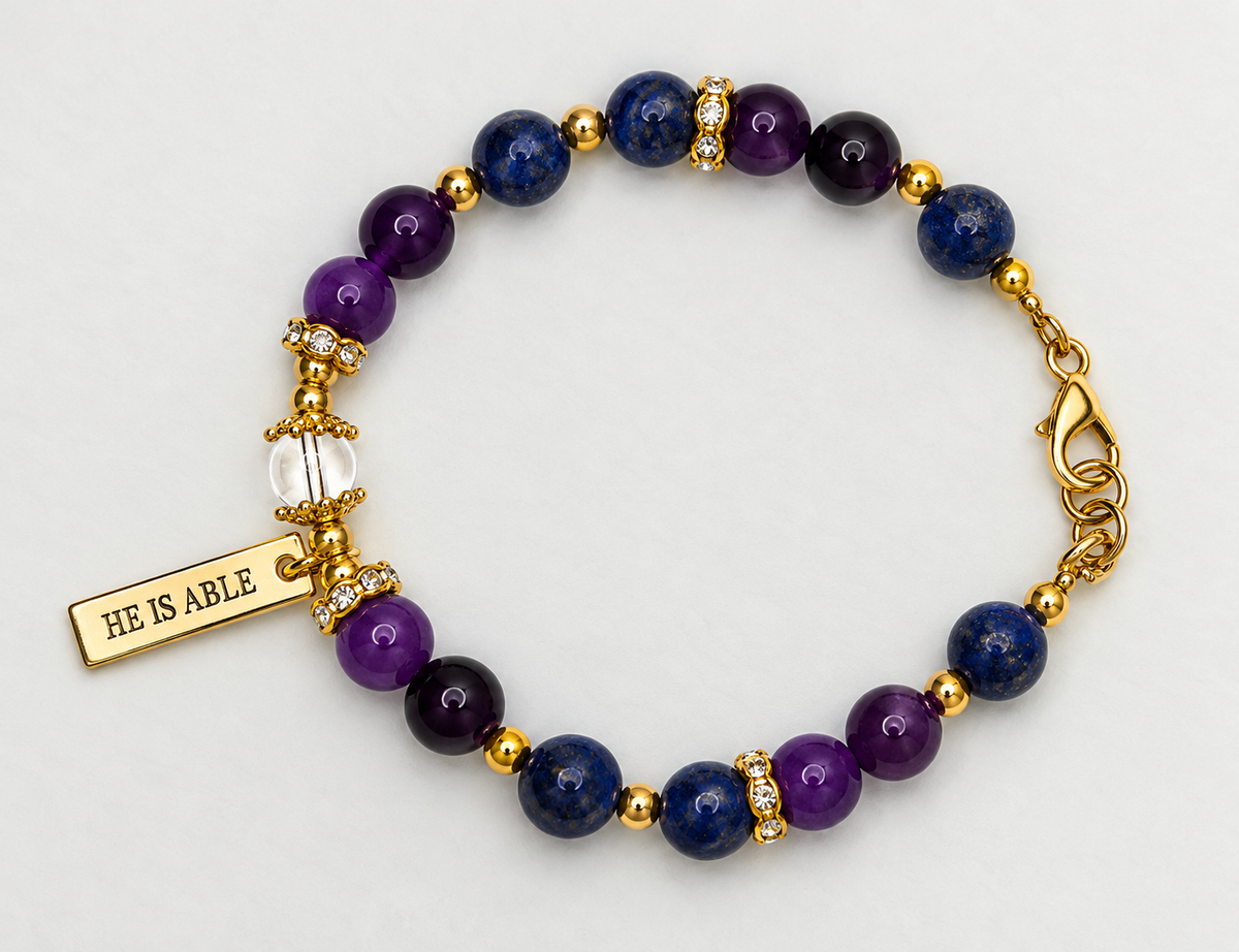 He Is Able – Natural Gemstone Faith Bracelet