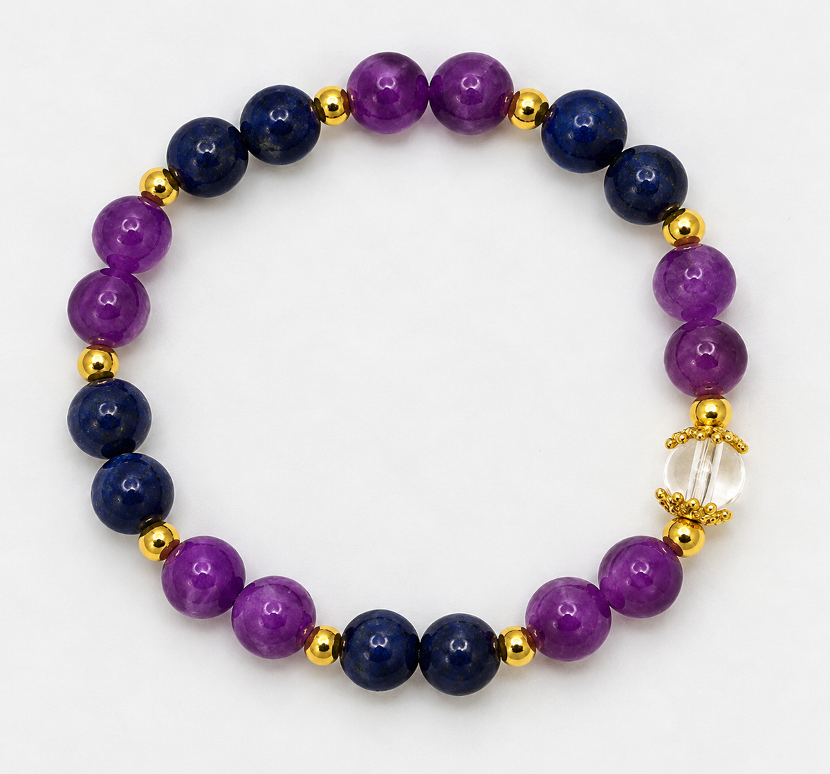 Noble in Purpose Bracelet | Natural Amethyst & Lapis Lazuli