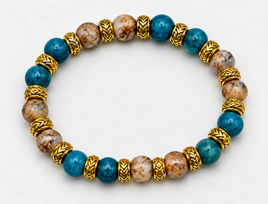 Rooted in Purpose Signature Bracelet | Apatite & Glass Beads