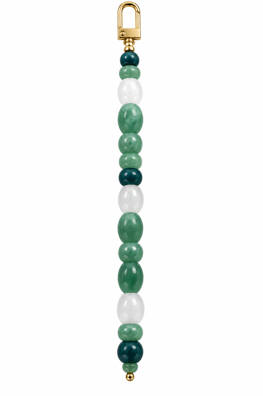 Steadfast in Grace – Glass Bead Bag Charm