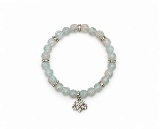 Endless Grace | Aqua Crackle Bead Bracelet