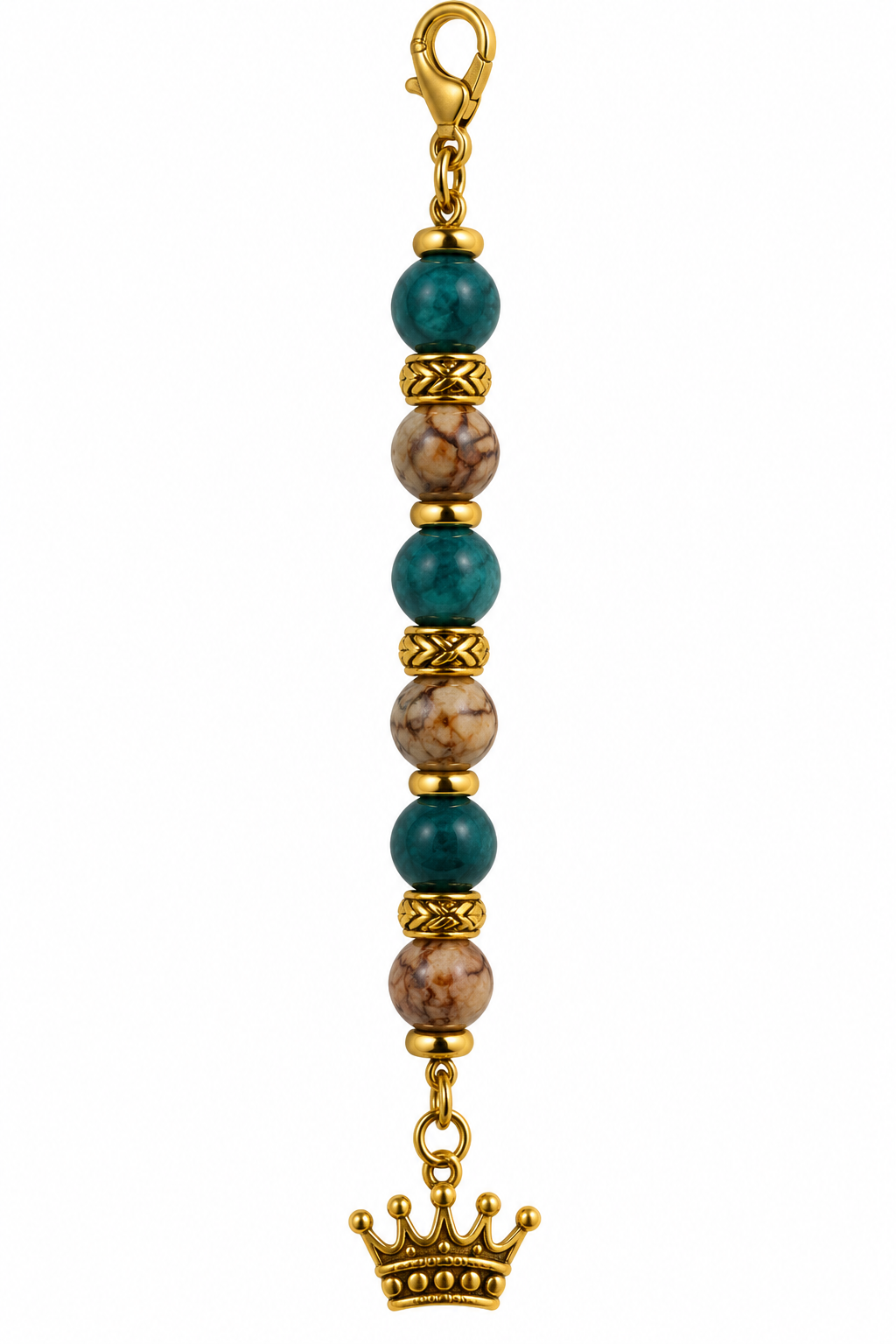 Crowned in Purpose – Beaded Crown Bag Charm