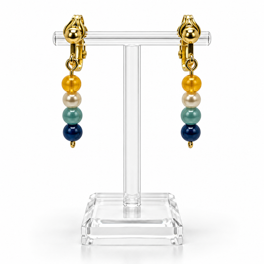 Radiant in Grace | Multicolor Beaded Drop Earrings